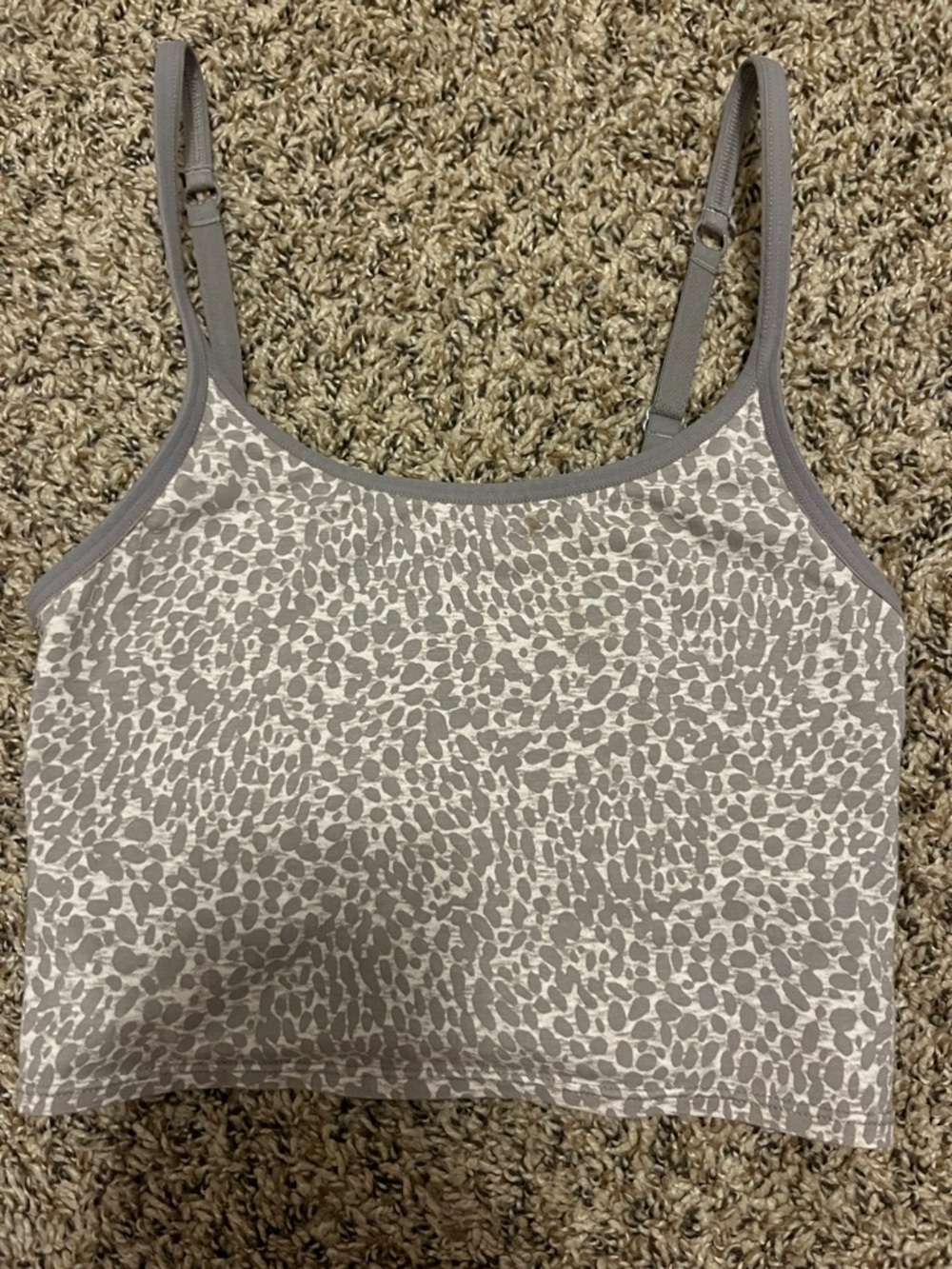 Women's Gray Animal Print Cami Top